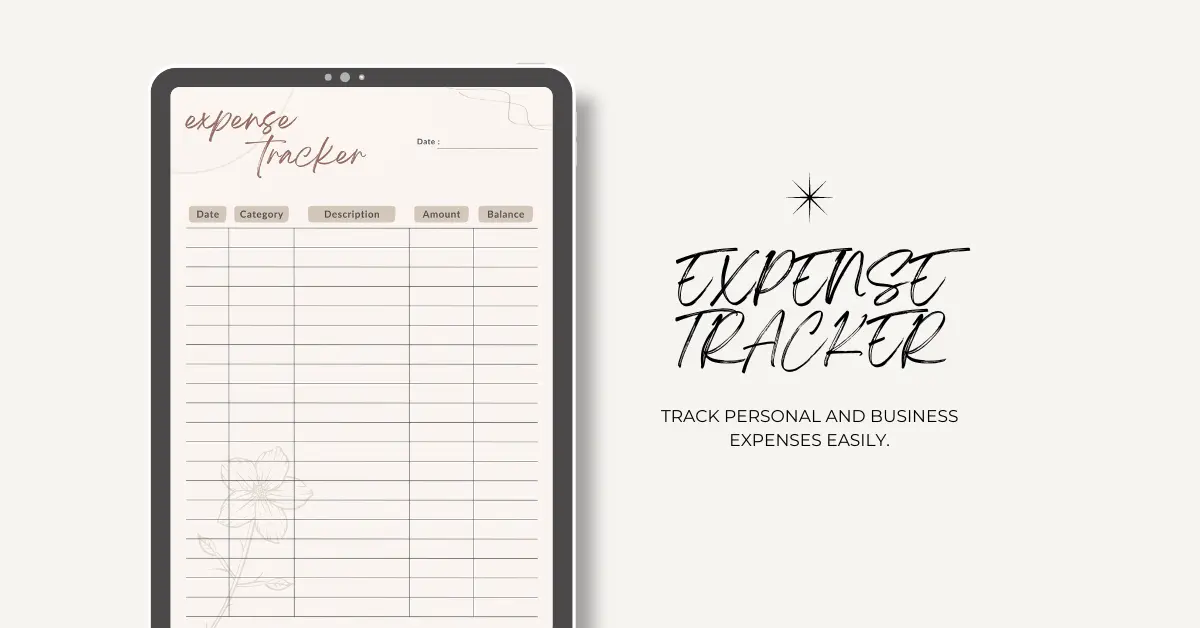 Goodnotes Expense Tracker Template