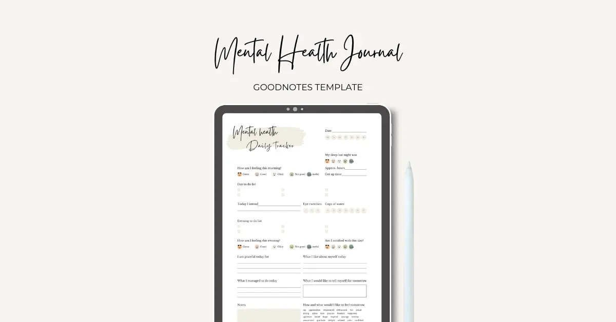 Goodnotes Mental Health Journal