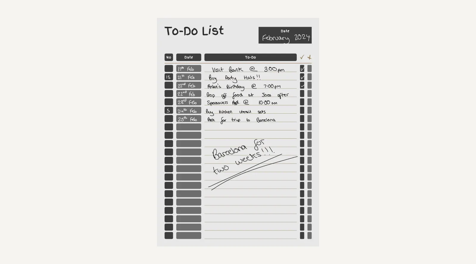 Goodnotes To Do List Template